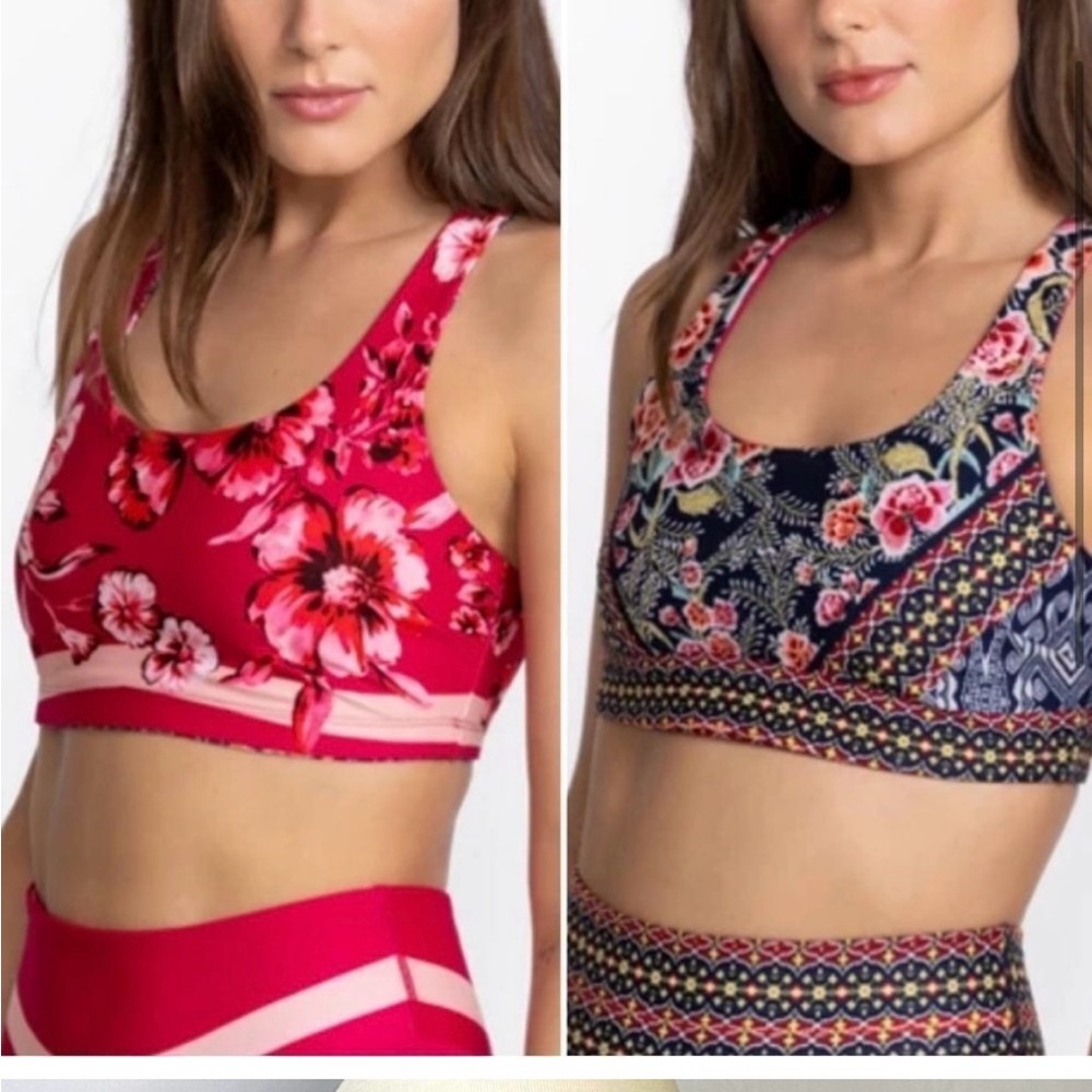 JOHNNY WAS BEE ACTIVE MISTY FALL REVERSIBLE SPORTS BRA
